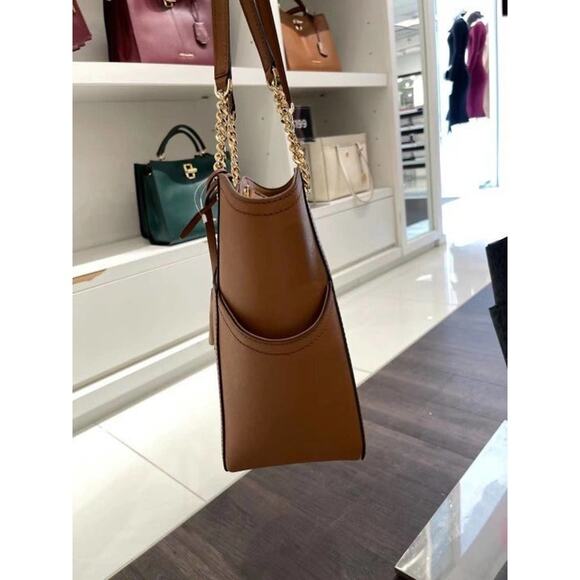 Michael Kors 35F1GTVT3L Jet Set Travel Large Chain Shoulder Tote Bag Leather - Picture 5 of 9